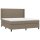 vidaXL Boxspringbett mit Matratze &amp; LED Taupe 180x200 cm Stoff