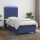 vidaXL Boxspringbett mit Matratze &amp; LED Blau 80x200 cm Stoff