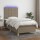 vidaXL Boxspringbett mit Matratze &amp; LED Taupe 90x190 cm Stoff