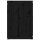 vidaXL Wäschetruhe Schwarz 44x44x66 cm Massivholz Kiefer