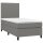 vidaXL Boxspringbett mit Matratze &amp; LED Dunkelgrau 90x190 cm Stoff