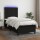 vidaXL Boxspringbett mit Matratze &amp; LED Schwarz 90x190 cm Stoff