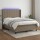 WOWONA Boxspringbett mit Matratze &amp; LED Taupe 140x190 cm Stoff