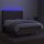 WOWONA Boxspringbett mit Matratze &amp; LED Taupe 140x190 cm Stoff