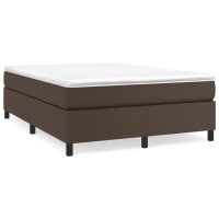 vidaXL Boxspringbett Braun 140x200 cm Kunstleder