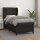 vidaXL Boxspringbett mit Matratze Schwarz 90x200 cm Kunstleder