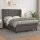 vidaXL Boxspringbett mit Matratze Grau 140x200 cm Kunstleder