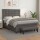 vidaXL Boxspringbett mit Matratze Grau 140x200 cm Kunstleder