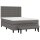 vidaXL Boxspringbett mit Matratze Grau 140x200 cm Kunstleder