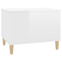 vidaXL Couchtisch Hochglanz-Wei&szlig; 60x44,5x45 cm Holzwerkstoff