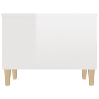 vidaXL Couchtisch Hochglanz-Wei&szlig; 60x44,5x45 cm Holzwerkstoff