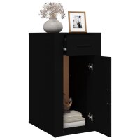 vidaXL B&uuml;roschrank Schwarz 40x49x75 cm Holzwerkstoff