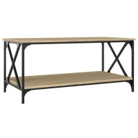 vidaXL Couchtisch Sonoma Eiche 100x50x45 cm Holzwerkstoff...