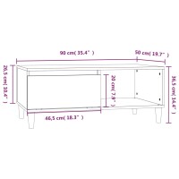 vidaXL Couchtisch Schwarz 90x50x36,5 cm Holzwerkstoff