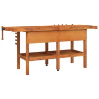 vidaXL Werkbank mit Schubladen Schraubst&ouml;cken 192x62x83 cm Akazienholz