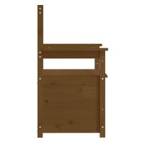 vidaXL Sitzbank Honigbraun 112,5x51,5x96,5 cm Massivholz Kiefer