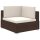 vidaXL 8-tlg. Garten-Lounge-Set mit Auflagen Poly Rattan Braun