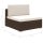 vidaXL 8-tlg. Garten-Lounge-Set mit Auflagen Poly Rattan Braun