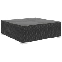 vidaXL 6-tlg. Garten-Lounge-Set mit Kissen Poly Rattan Schwarz