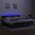 vidaXL Boxspringbett mit Matratze &amp; LED Schwarz 200x200 cm Stoff