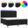 vidaXL Boxspringbett mit Matratze &amp; LED Schwarz 180x200 cm Samt