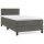 vidaXL Boxspringbett mit Matratze Dunkelgrau 80x200 cm Samt