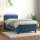 vidaXL Boxspringbett mit Matratze &amp; LED Dunkelblau 80x200 cm Samt