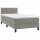 vidaXL Boxspringbett mit Matratze Hellgrau 80x200 cm Samt