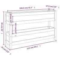 vidaXL Pflanzk&uuml;bel Honigbraun 112x25x66 cm Massivholz Kiefer