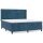 vidaXL Boxspringbett mit Matratze Dunkelblau 180x200 cm Samt