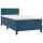 WOWONA Boxspringbett mit Matratze Dunkelblau 80x200 cm Samt