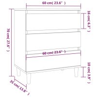 vidaXL Sideboard Betongrau 60x35x70 cm Holzwerkstoff