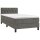 vidaXL Boxspringbett mit Matratze &amp; LED Dunkelgrau 80x200 cm Samt