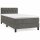 vidaXL Boxspringbett mit Matratze Dunkelgrau 80x200 cm Samt