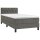 vidaXL Boxspringbett mit Matratze Dunkelgrau 80x200 cm Samt