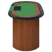 vidaXL Pokertisch Klappbar 10 Spieler mit Chipablage Gr&uuml;n 160x80x75 cm