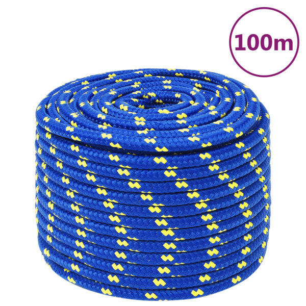 WOWONA Bootsseil Blau 14 mm 100 m Polypropylen