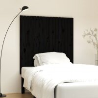 vidaXL Wand-Kopfteil Schwarz 108x3x110 cm Massivholz Kiefer