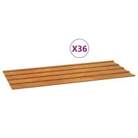 vidaXL Dachplatten 36 Stk. Grau 100x44 cm Cortenstahl