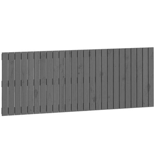 vidaXL Wand-Kopfteil Grau 159,5x3x60 cm Massivholz Kiefer