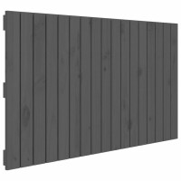 vidaXL Wand-Kopfteil Grau 108x3x60 cm Massivholz Kiefer