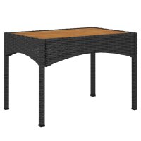 vidaXL 3-tlg. Garten-Lounge-Set mit Kissen Schwarz Poly Rattan