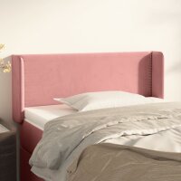 vidaXL Kopfteil mit Ohren Rosa 103x16x78/88 cm Samt