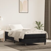 vidaXL Boxspringbett Schwarz 90x190 cm Samt