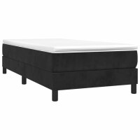 vidaXL Boxspringbett Schwarz 90x190 cm Samt