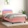 vidaXL Boxspringbett mit Matratze &amp; LED Rosa 80x200 cm Samt