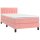 vidaXL Boxspringbett mit Matratze &amp; LED Rosa 80x200 cm Samt