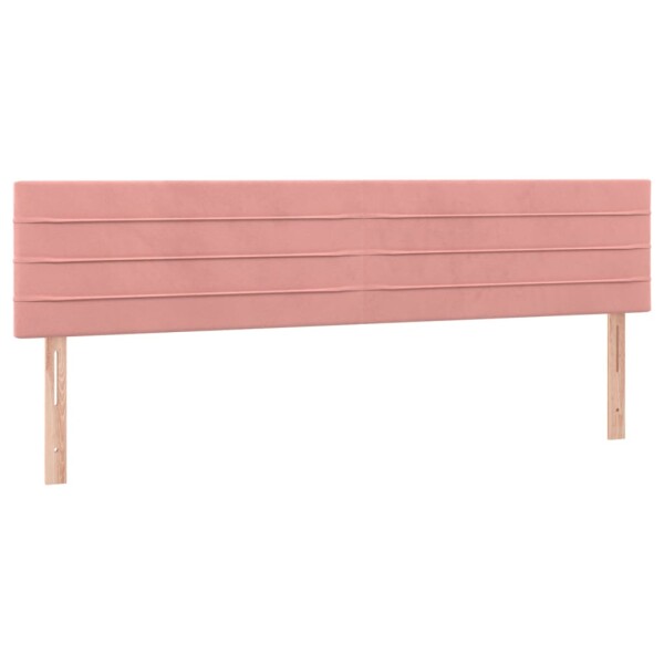 vidaXL Kopfteile 2 Stk. Rosa 90x5x78/88 cm Samt