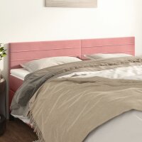 vidaXL Kopfteile 2 Stk. Rosa 90x5x78/88 cm Samt