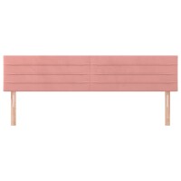 vidaXL Kopfteile 2 Stk. Rosa 90x5x78/88 cm Samt